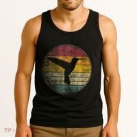 Hummingbird Bird Gift Retro Style Tank Top thumb 3