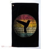 Hummingbird Bird Gift Retro Style Golf Towel thumb 0
