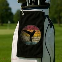 Hummingbird Bird Gift Retro Style Golf Towel thumb 2