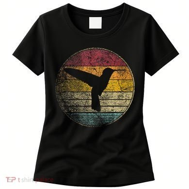 Hummingbird Bird Gift Retro Style Women's T-Shirt