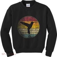 Hummingbird Bird Gift Retro Style Kids Sweatshirt thumb 0