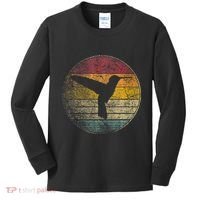Hummingbird Bird Gift Retro Style Kids Long Sleeve Shirt thumb 0