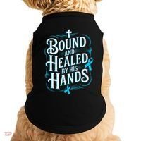 Healed By His Hands Prostate Cancer Awareness Doggie Tank thumb 0