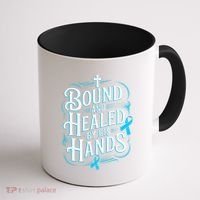 Healed By His Hands Prostate Cancer Awareness Coffee Mug thumb 1