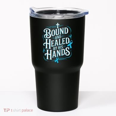 Healed By His Hands Prostate Cancer Awareness Tumbler