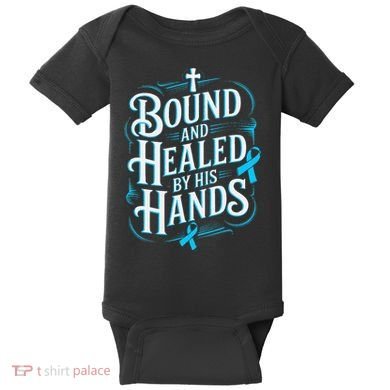 Healed By His Hands Prostate Cancer Awareness Baby Bodysuit