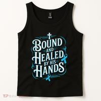 Healed By His Hands Prostate Cancer Awareness Tank Top thumb 2