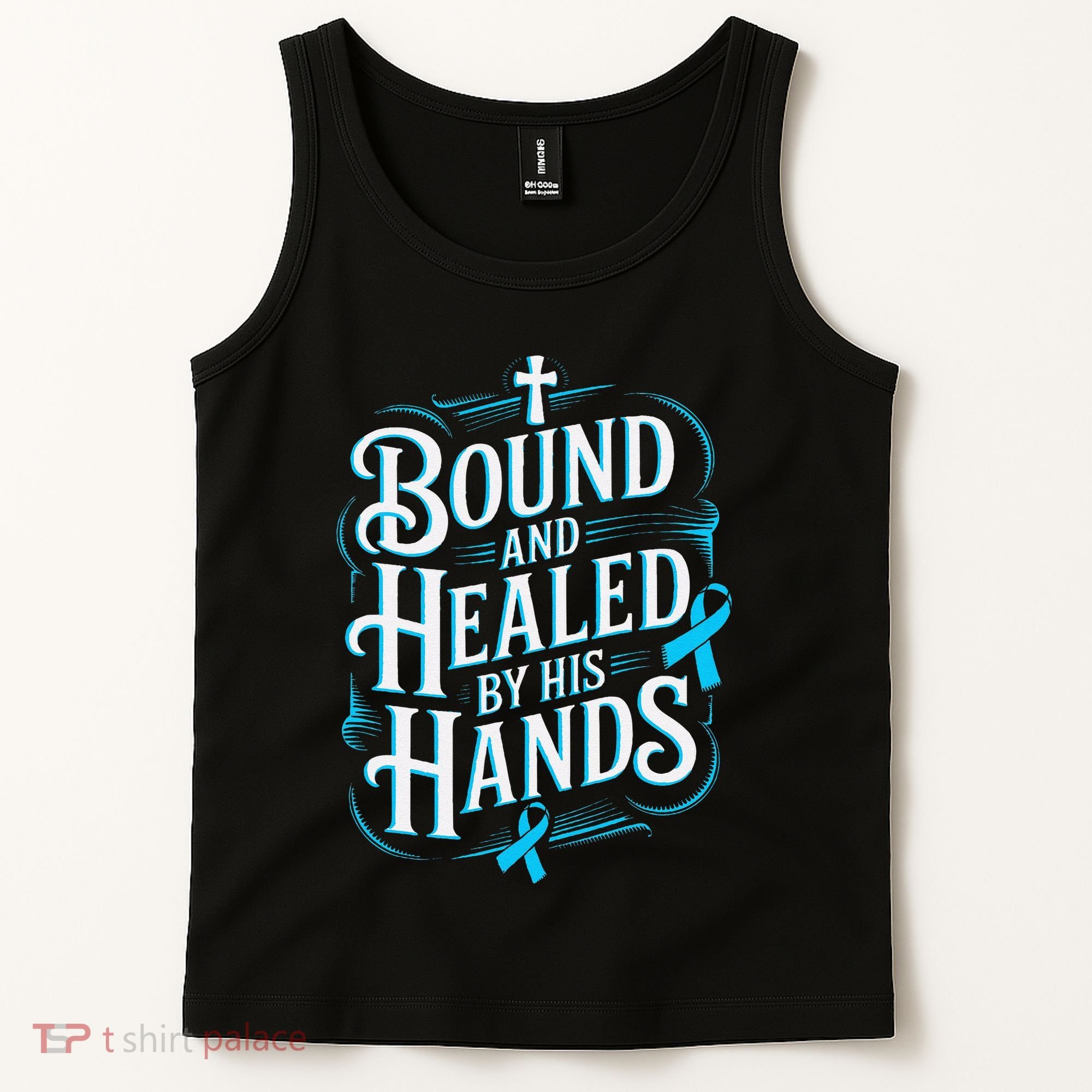 Healed By His Hands Prostate Cancer Awareness Tank Top