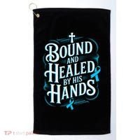 Healed By His Hands Prostate Cancer Awareness Golf Towel thumb 0