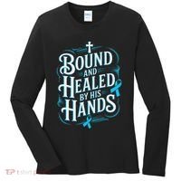 Healed By His Hands Prostate Cancer Awareness Women's Long Sleeve Shirt thumb 0