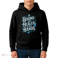 Healed By His Hands Prostate Cancer Awareness Kids Hoodie thumb 4