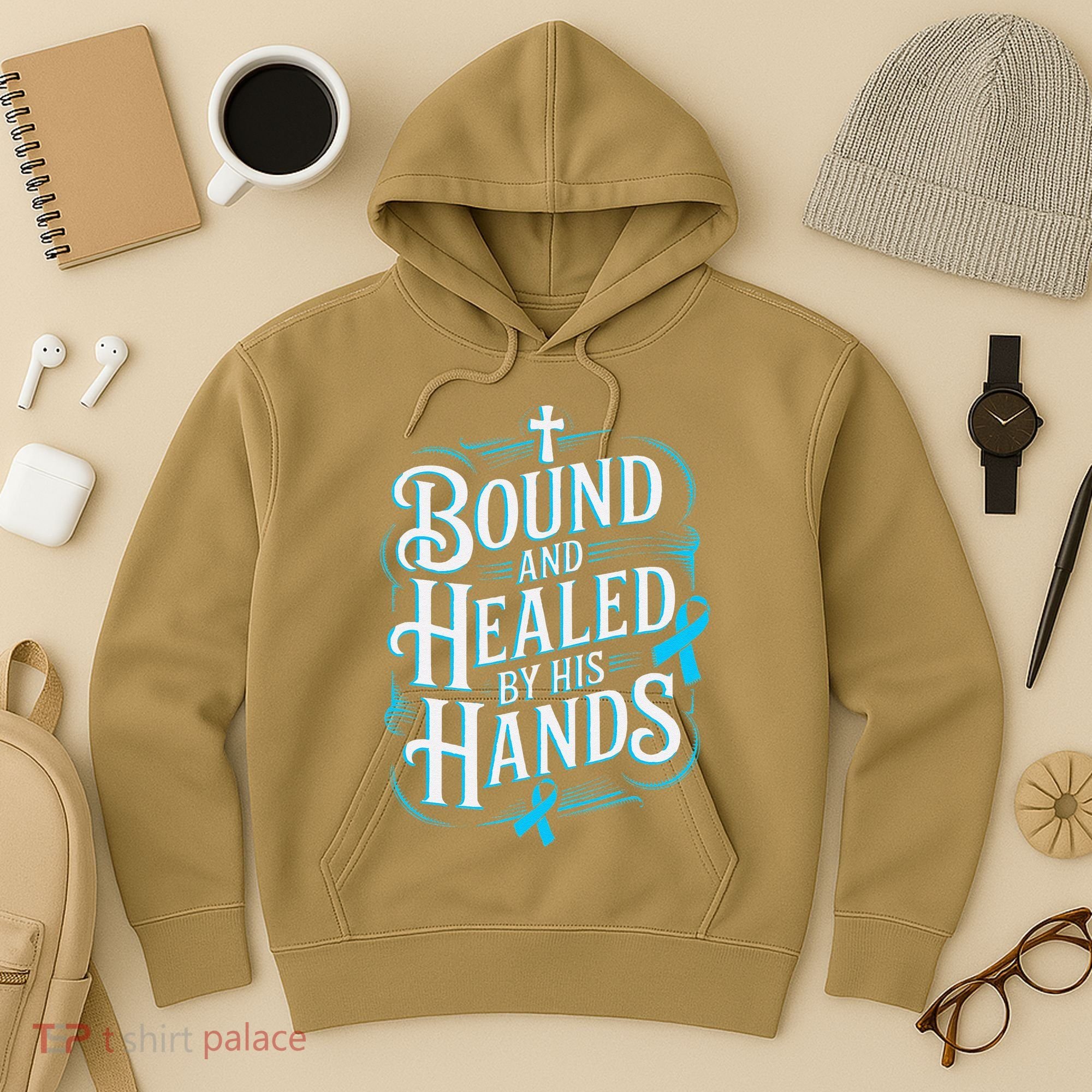 Healed By His Hands Prostate Cancer Awareness Hoodie