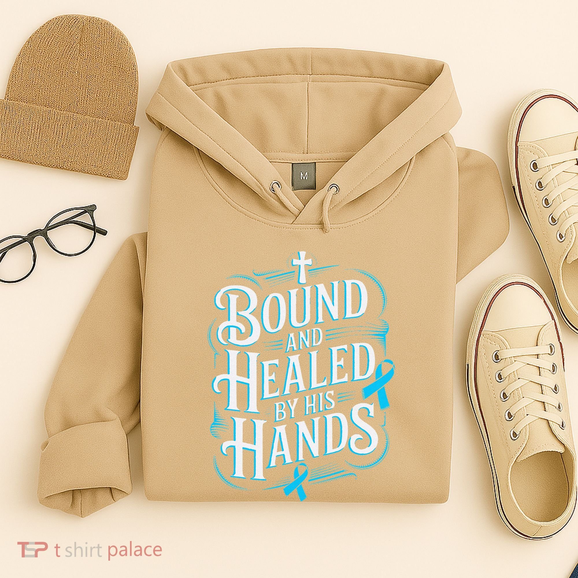Healed By His Hands Prostate Cancer Awareness Hoodie