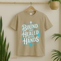 Healed By His Hands Prostate Cancer Awareness T-Shirt thumb 2