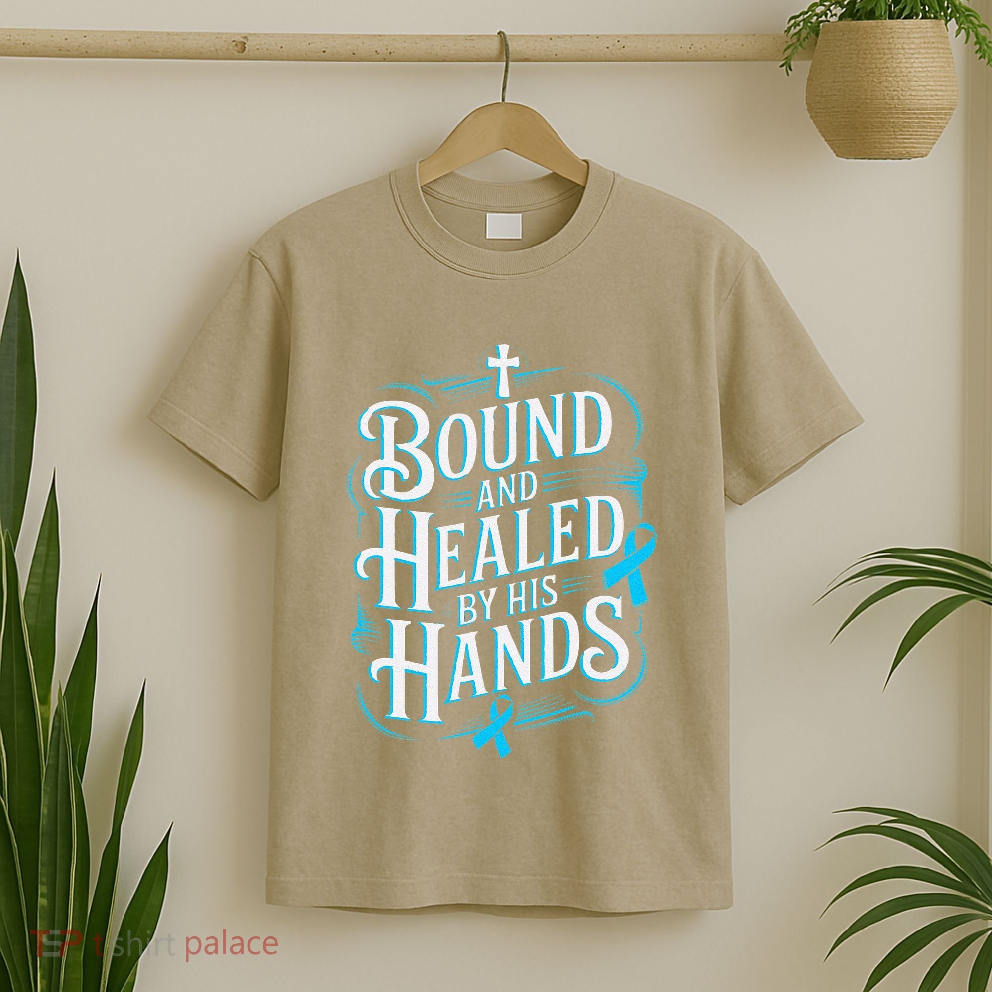 Healed By His Hands Prostate Cancer Awareness T-Shirt