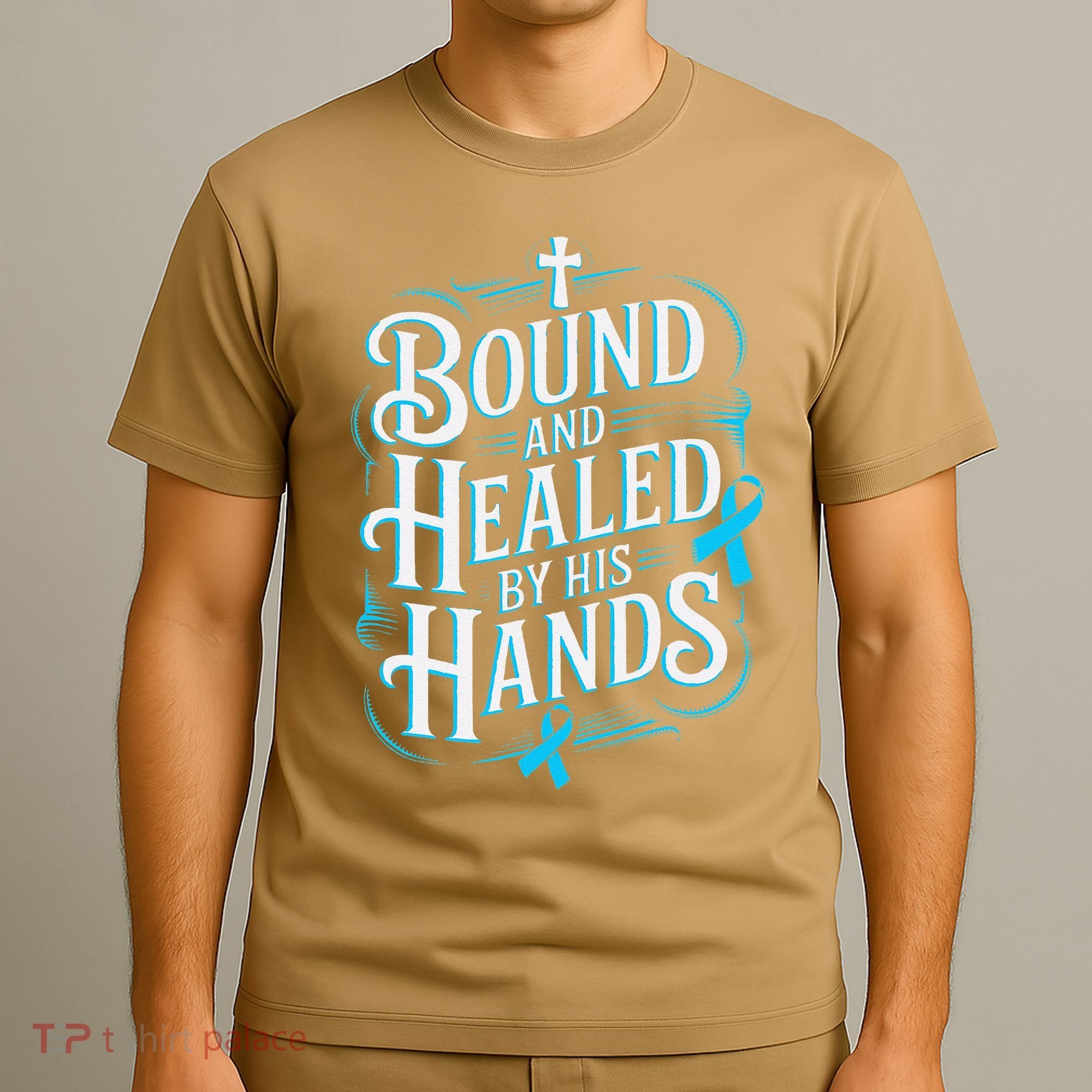 Healed By His Hands Prostate Cancer Awareness T-Shirt