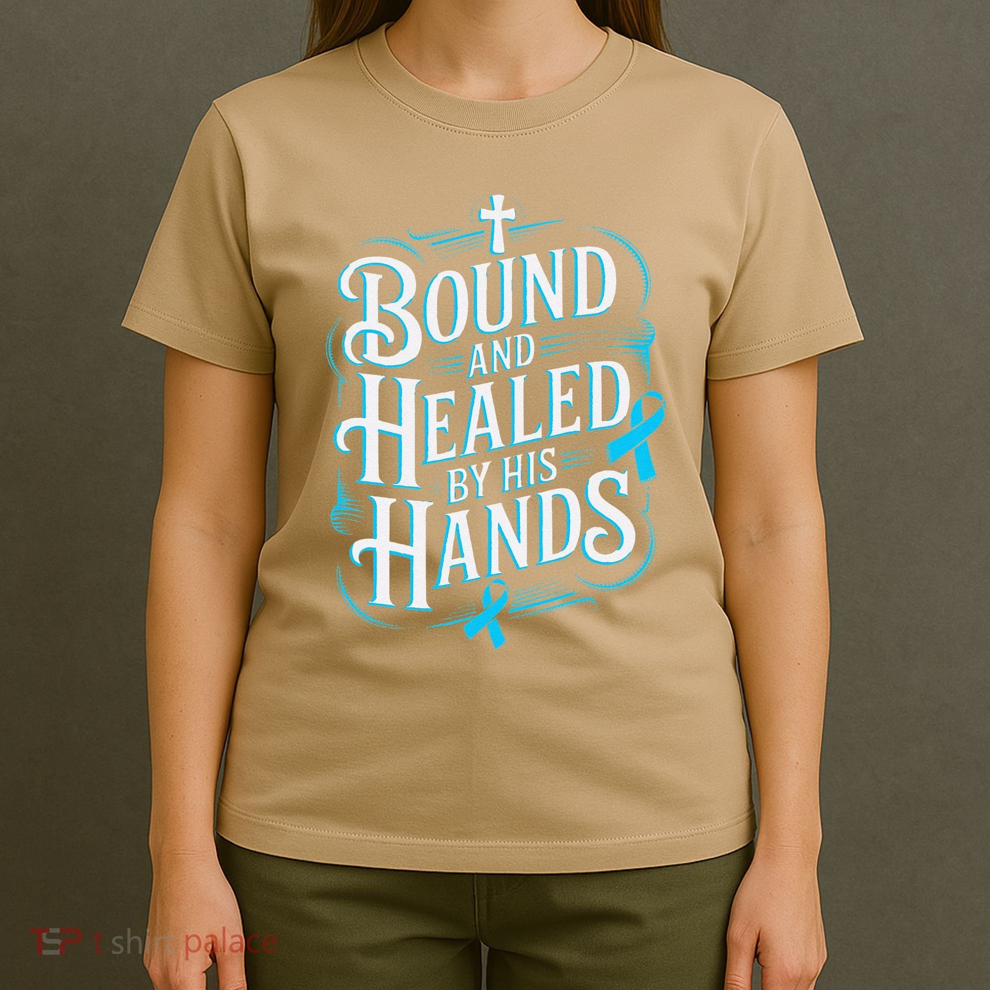 Healed By His Hands Prostate Cancer Awareness T-Shirt
