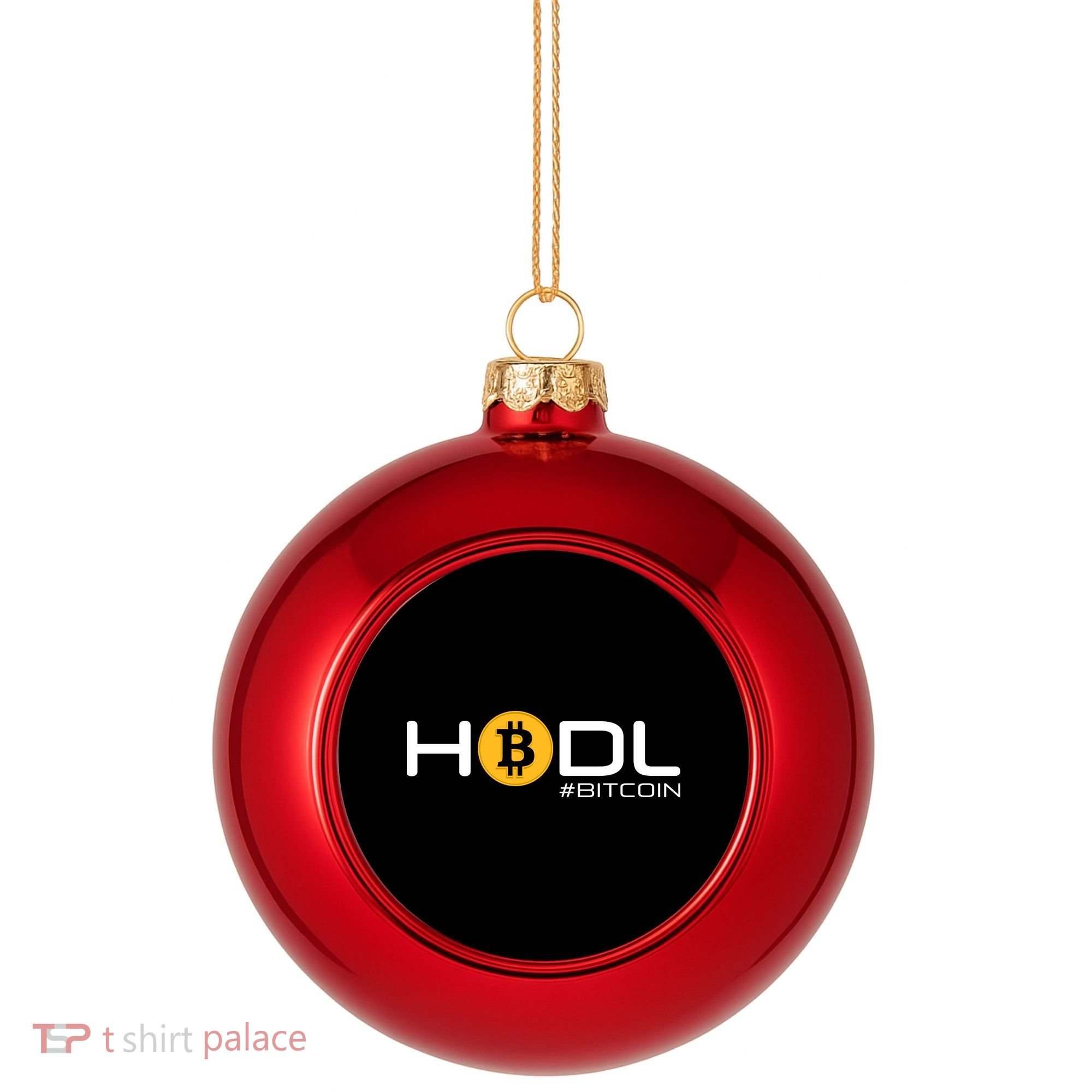 Hodl Bitcoin Plastic Christmas Ball Ornament