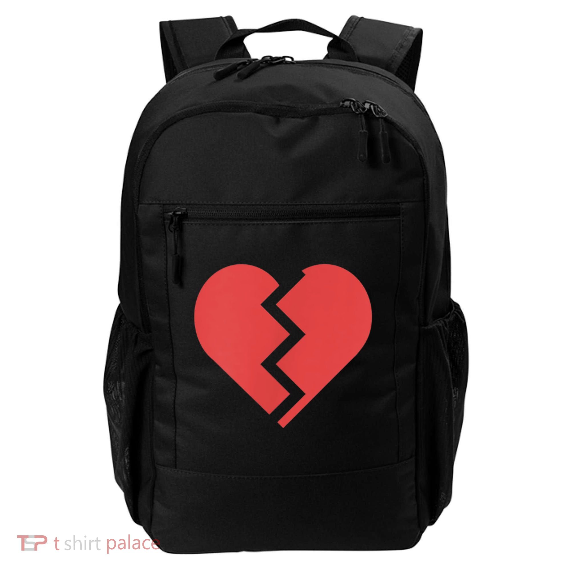 Heartbreak Broken Heart Graphic Print Chic Stylish Fashion Backpack