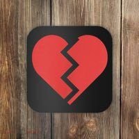 Heartbreak Broken Heart Graphic Print Chic Stylish Fashion Coaster thumb 0