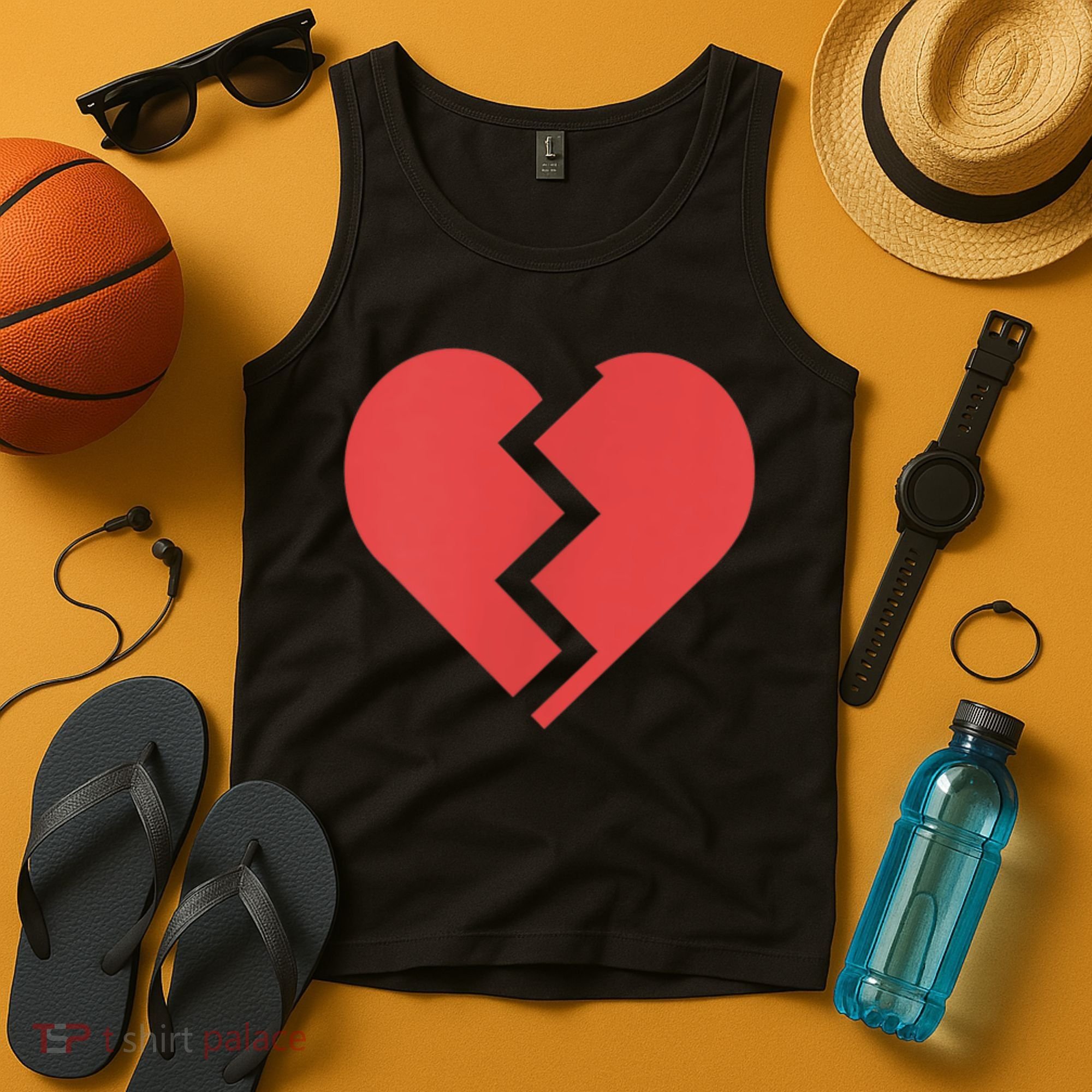 Heartbreak Broken Heart Graphic Print Chic Stylish Fashion Tank Top