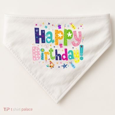 Happy Birthday USA-Made Doggie Bandana