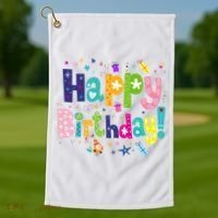 Happy Birthday Golf Towel thumb 1