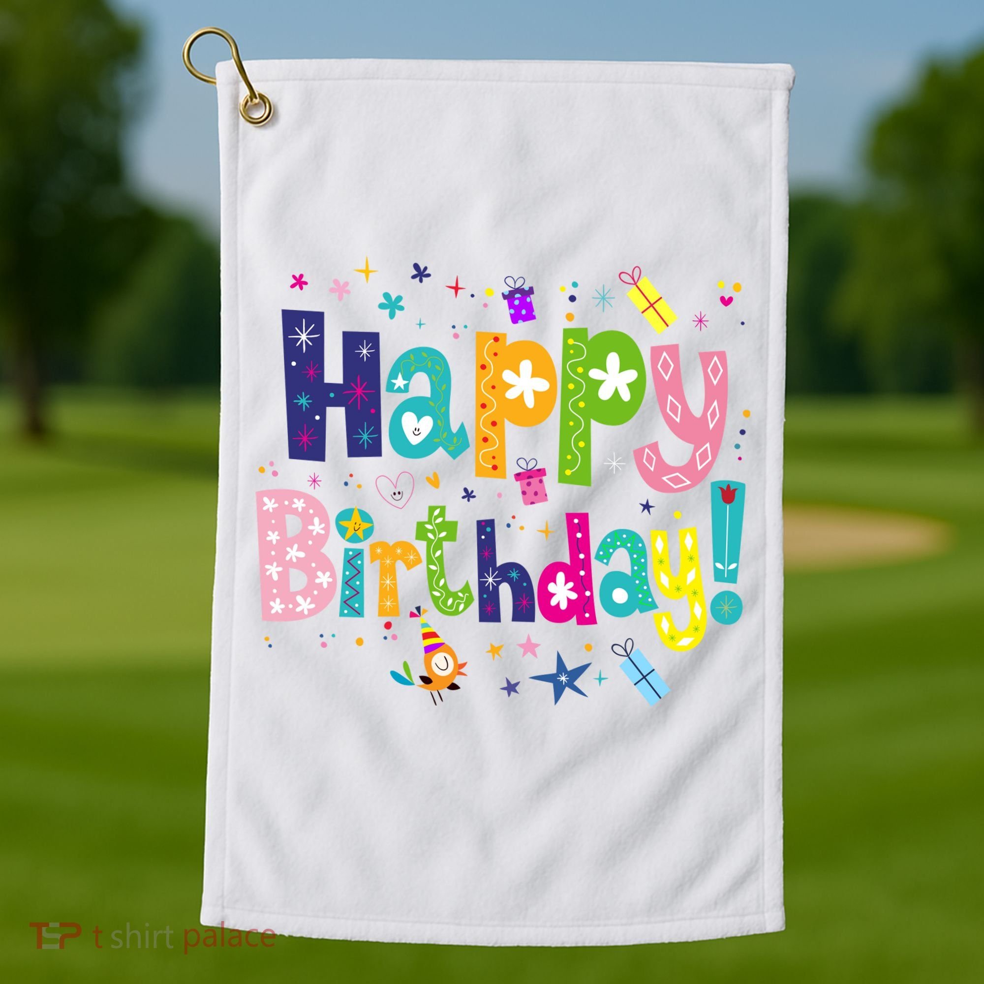 Happy Birthday Golf Towel