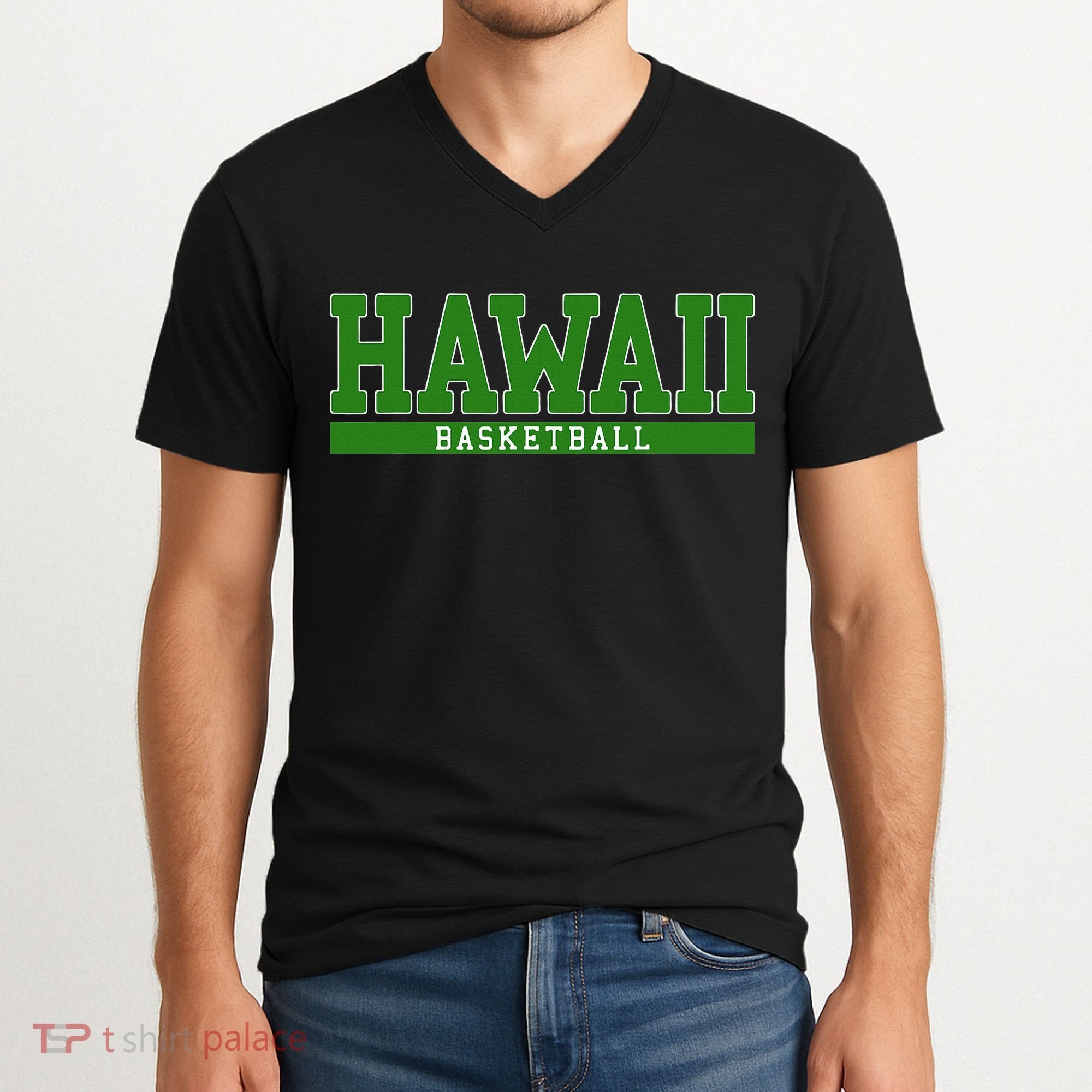 Hawaii Basketball V-Neck T-Shirt