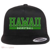 Hawaii Basketball Flat Bill Trucker Hat thumb 0
