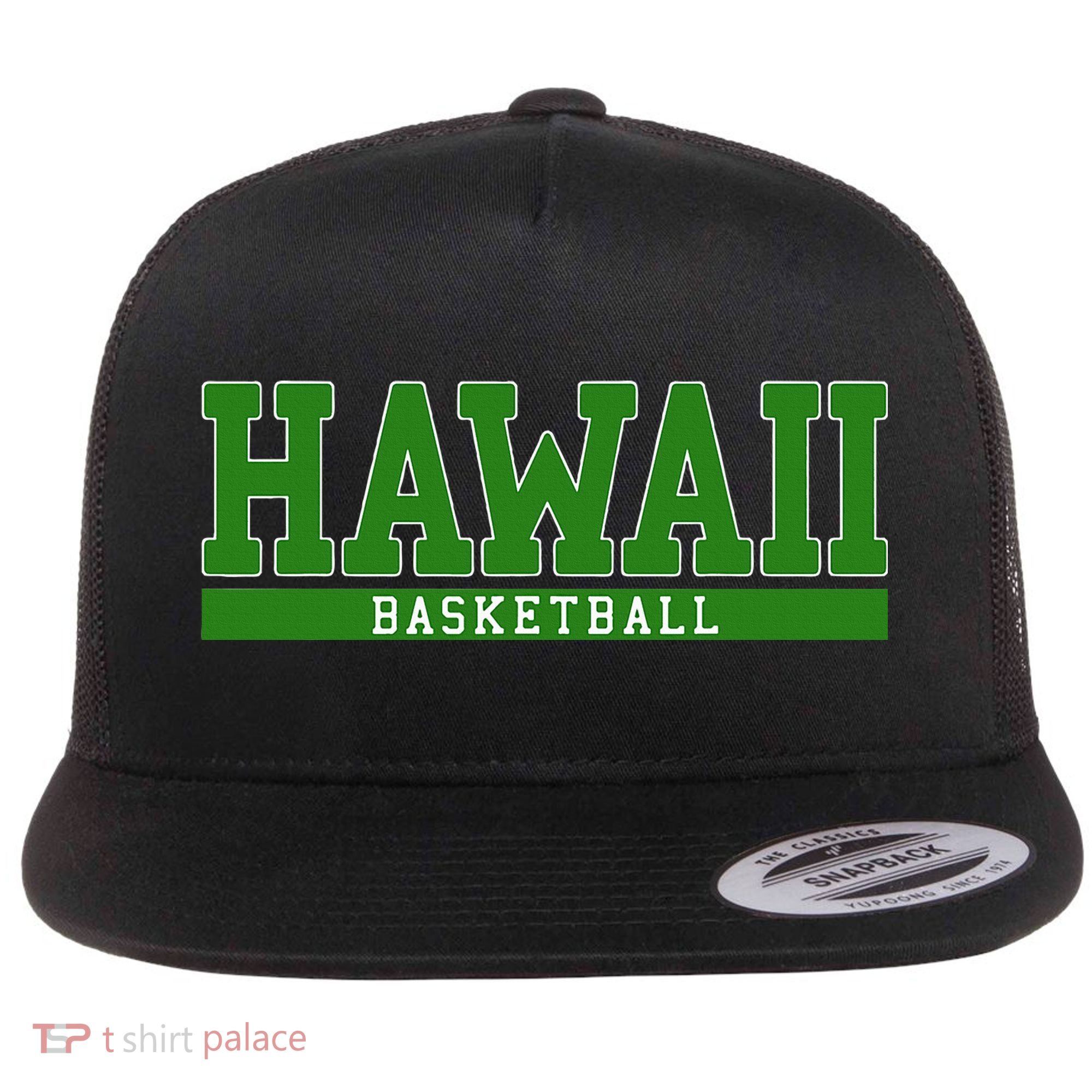 Hawaii Basketball Flat Bill Trucker Hat