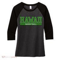 Hawaii Basketball Women's Tri-Blend 3/4-Sleeve Raglan Shirt thumb 0