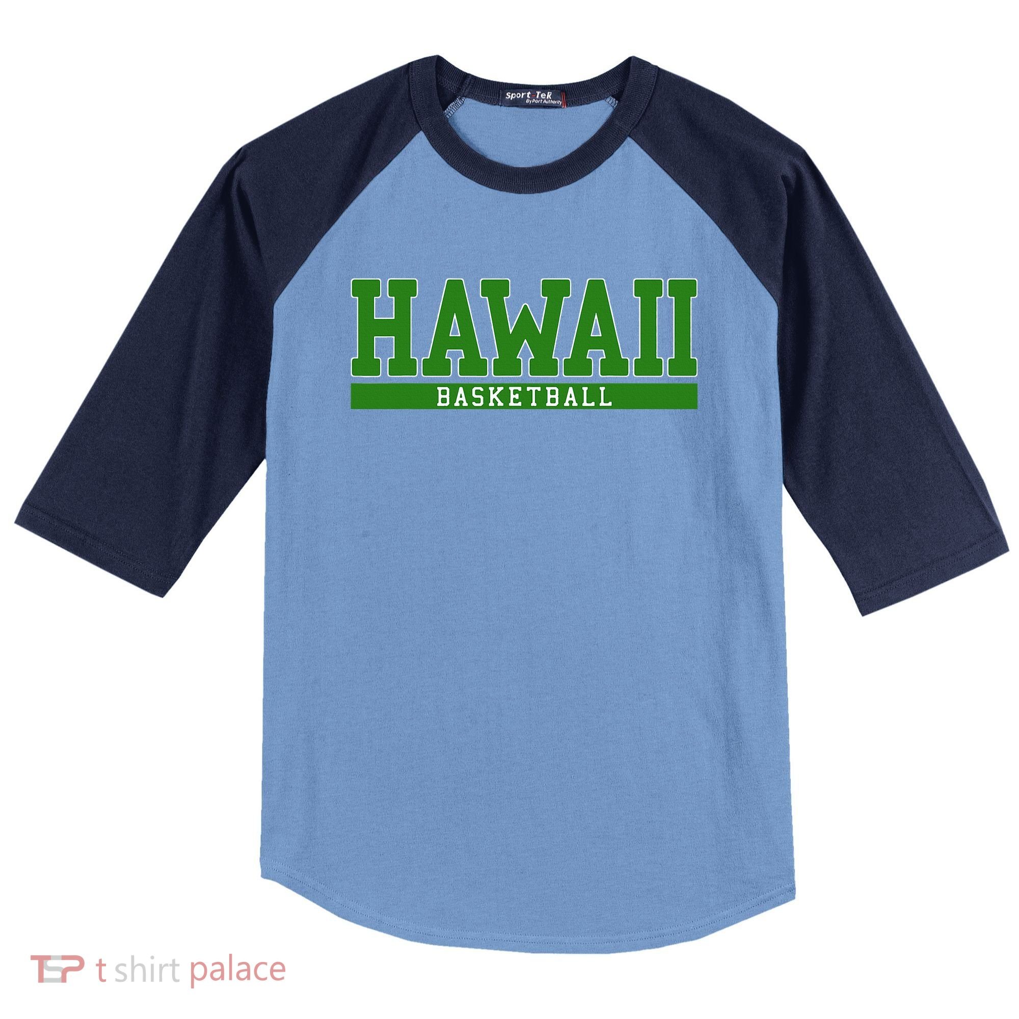 Hawaii Basketball Raglan Baseball Sleeve Shirt