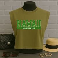 Hawaii Basketball Garment-Dyed Women's Muscle Tee thumb 3