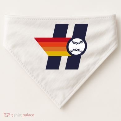 Houston Baseball H Retro Vintage USA-Made Doggie Bandana