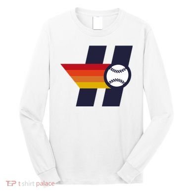 Houston Baseball H Retro Vintage Long Sleeve Shirt