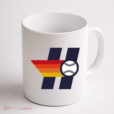 Houston Baseball H Retro Vintage Coffee Mug back