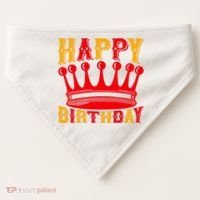 Happy Birthday USA-Made Doggie Bandana thumb 0