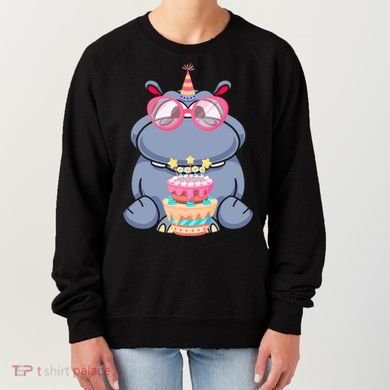 Hippopotamus Birthday Hippo Gift Women's Sweatshirt