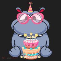 Hippopotamus Birthday Hippo Gift Beanie thumb 2