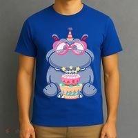 Hippopotamus Birthday Hippo Gift T-Shirt thumb 3