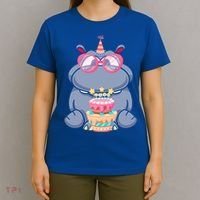 Hippopotamus Birthday Hippo Gift T-Shirt thumb 4