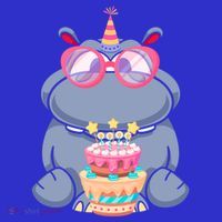 Hippopotamus Birthday Hippo Gift Coaster thumb 2