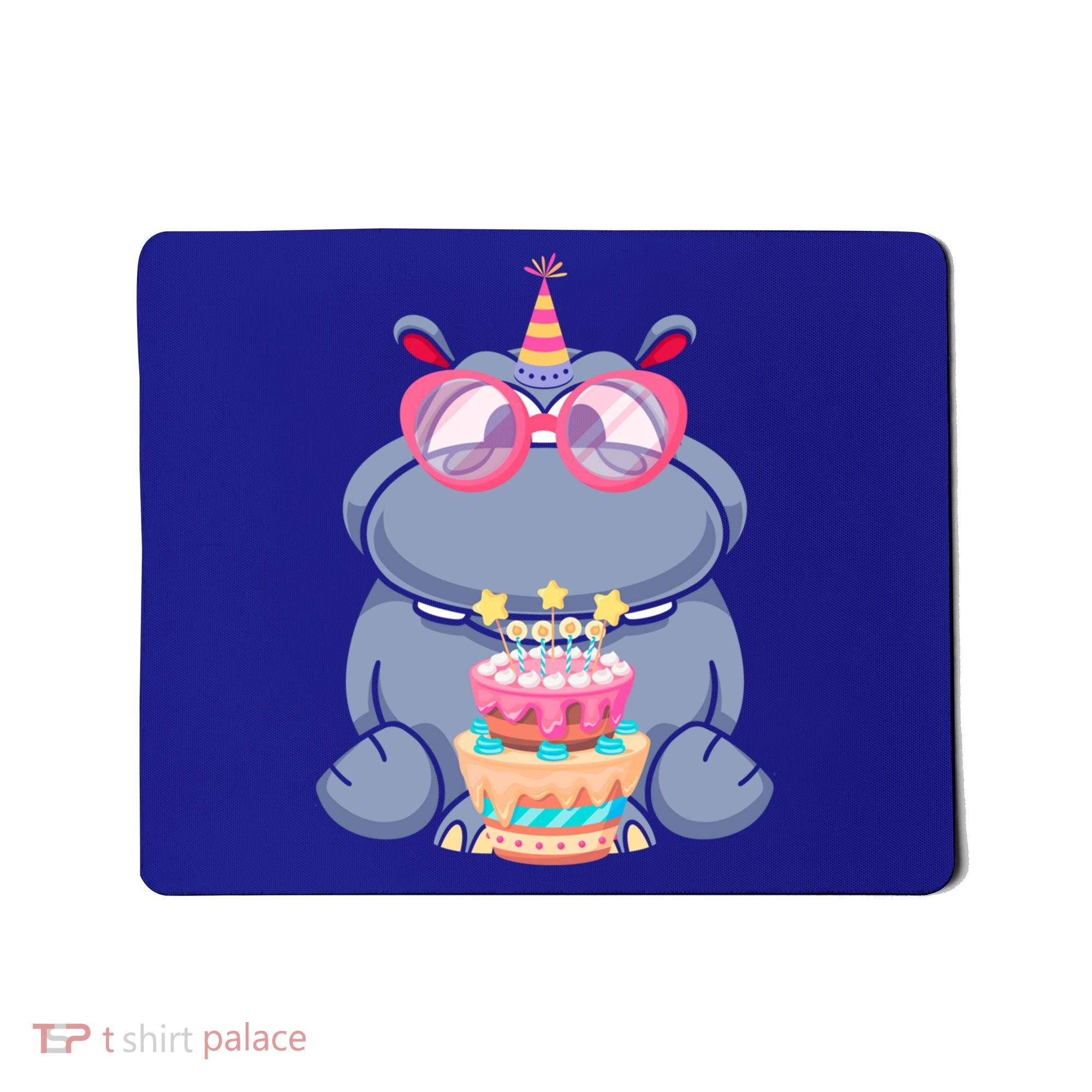 Hippopotamus Birthday Hippo Gift Mousepad