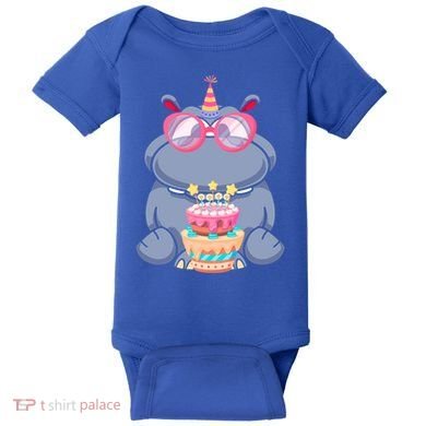 Hippopotamus Birthday Hippo Gift Baby Bodysuit