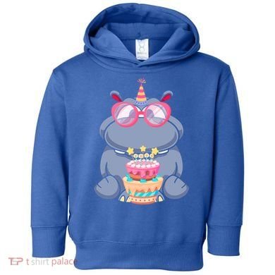 Hippopotamus Birthday Hippo Gift Toddler Hoodie