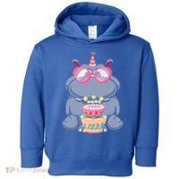 Hippopotamus Birthday Hippo Gift Toddler Hoodie thumb 0