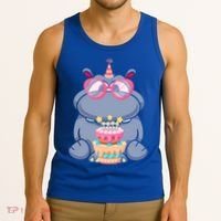Hippopotamus Birthday Hippo Gift Tank Top thumb 3