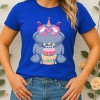 Hippopotamus Birthday Hippo Gift Women's T-Shirt thumb 2