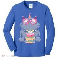 Hippopotamus Birthday Hippo Gift Kids Long Sleeve Shirt thumb 0